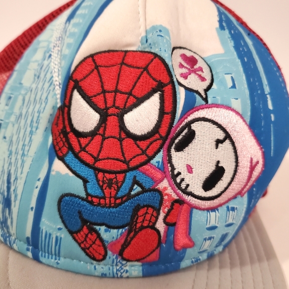 Tokidoki x Marvel - Spiderman with Gwen New Era snapback trucker style hat - Picture 2 of 6